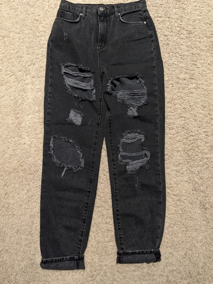 BDG High Wasited Mom Jean- size 28- distressed black - Picture 1 of 8